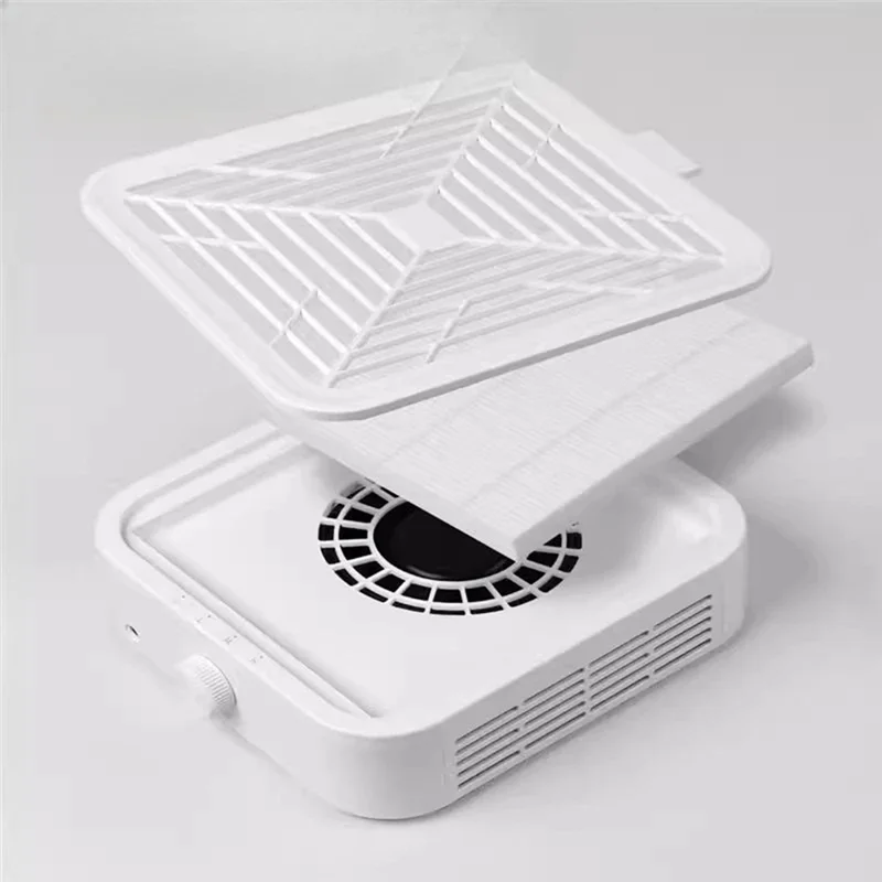 

ABFI Nail Dust Remover 120W Turbine Brushless Vacuum Cleaner Adjustable Speed For Manicure With Removable Filter US Plug