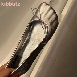 Five Fingers Pumps Sneaker Bows Flat With Genuine Leather Solid Color Slip-On Fashion Elegant Concise Sexy Women Shoes Newest