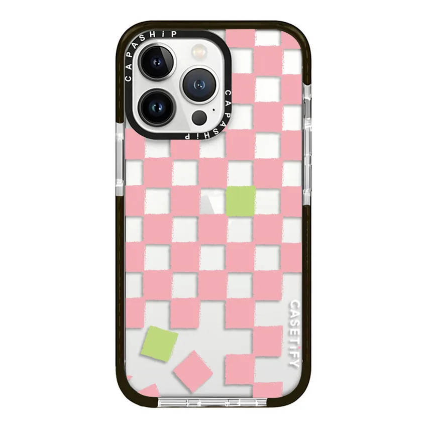 Colorful Chessboard Flowers Case For iPhone 16 15 14 13 12 11 Pro X XS XR Max 7 8 Plus SE 2 Soft TPU Shockproof Back Cover Capa