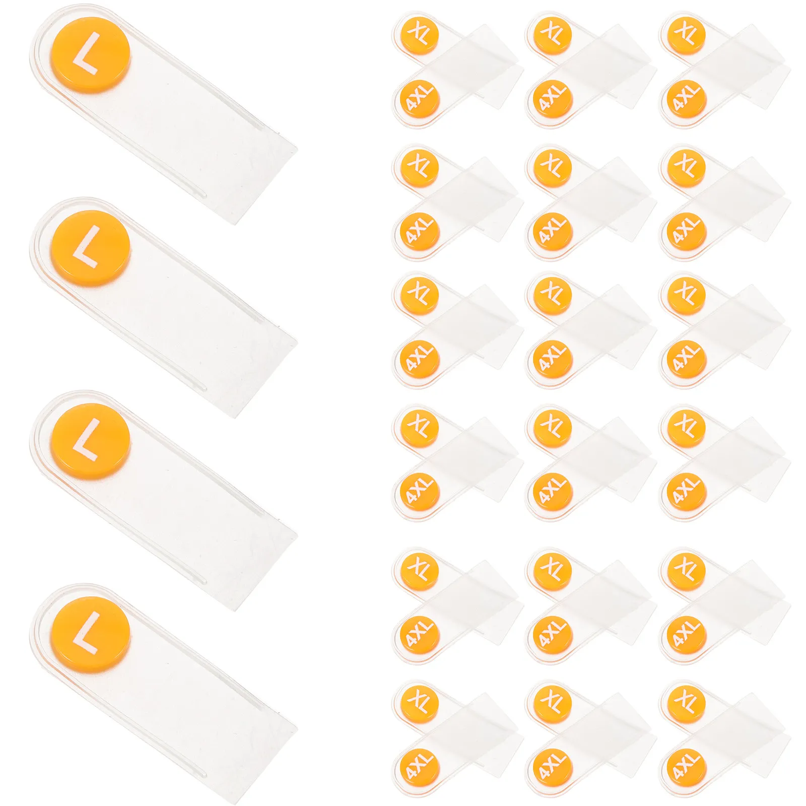 

90Pcs Clothing Size Labels Plastic Size Tags for Pants Garments Clothes Accessories Labels for Clothing