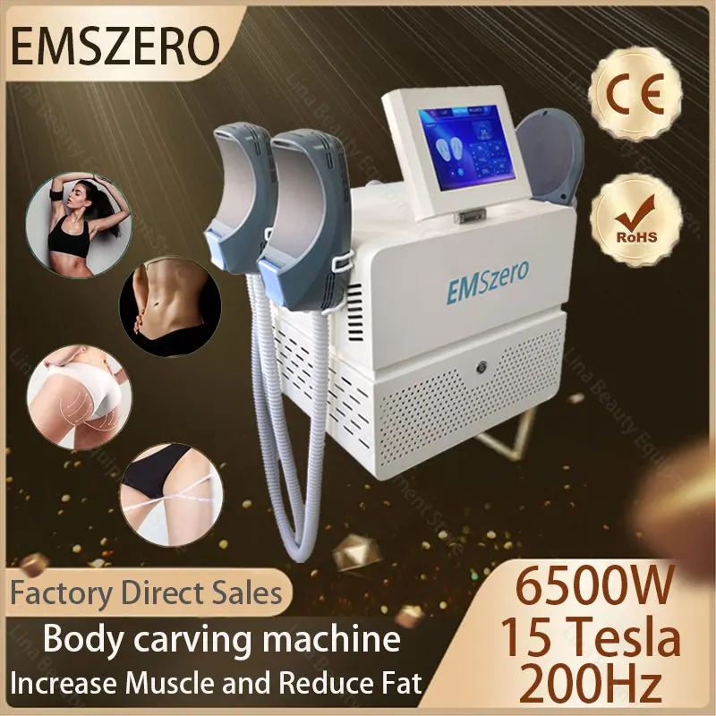 

Body shaping machine professional muscle stimulator EMSZERO 6500W 15 Tesla RF electromagnetic fat burning non-invasive