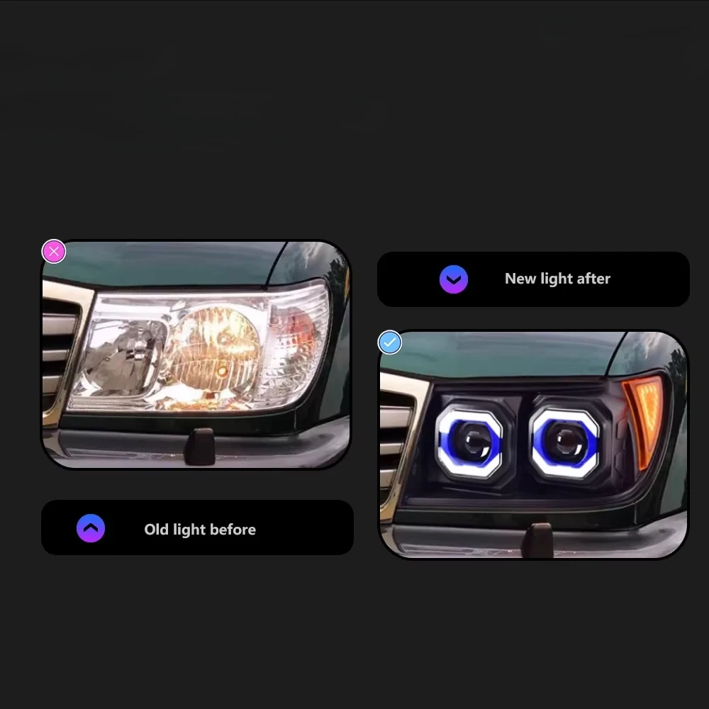 Car Lights for  Land Cruiser Headlights 1998-2007 LC100 LED Headlight DRL Hid Bi Xenon Auto Accessories