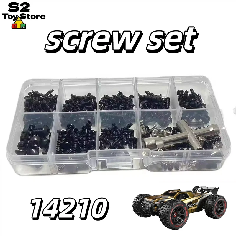

MJX 14210 RC Car Screw Kit Black Nickel Plated Metal Upgrade Parts Box For RC Vehicle Repair Replacement High Strength In Stock