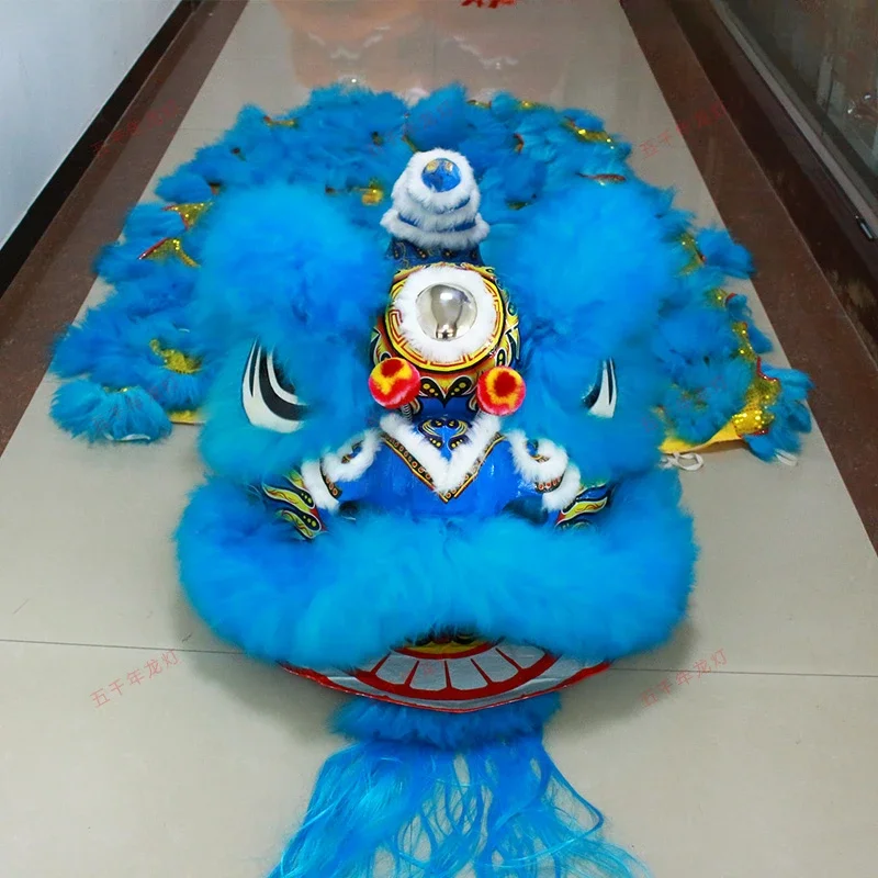 Blue Southern Lion Wool Southern Lion Dance Prop Southern Lion Awakening