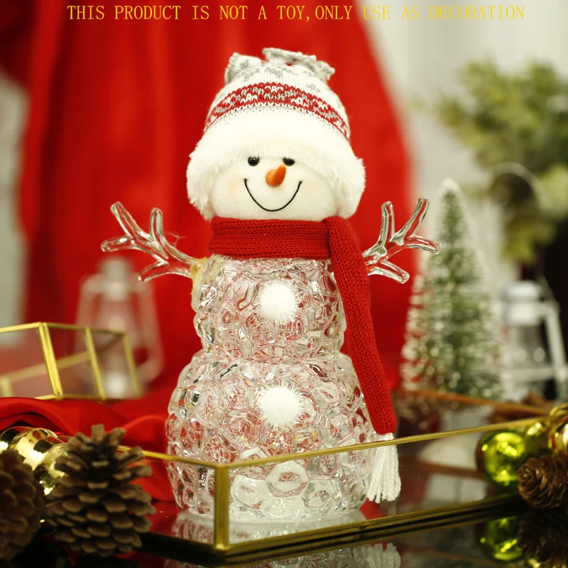 

Christmas Snowman Christmas Decorations Santa Claus Snowman Halloween Xmas Figurines Window Supplies New Year's Holiday Gifts