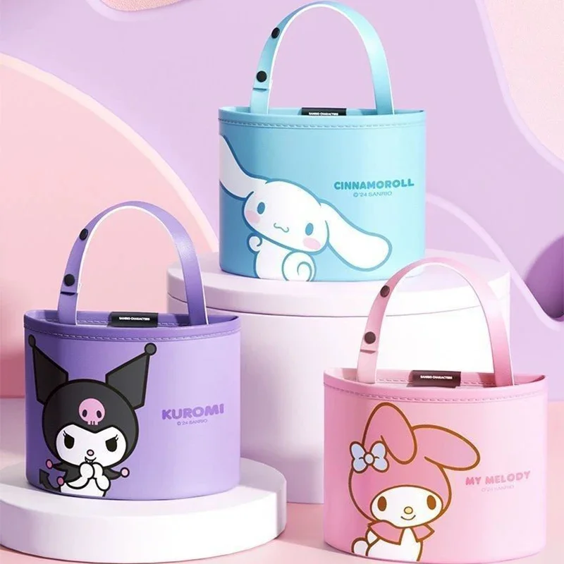 

Sanrio Kawaii Hello Kitty Car Storage Box Kuromi My Melody Anime Cartoon Exquisite Waterproof Interior Hanging Bag Car Trash Can