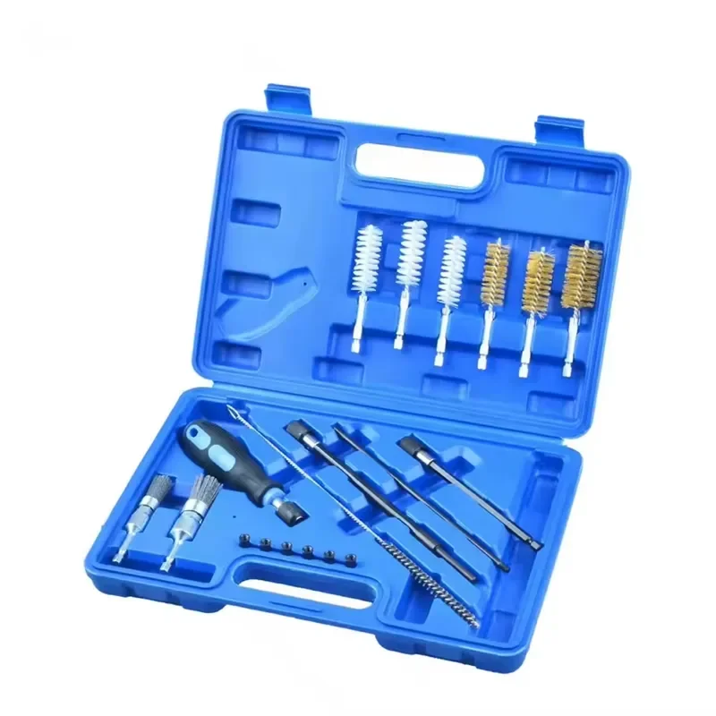 YY Premium-Easy to Use Universal Engine Injectors Cleaner Kit with Cleaning Brush Tool Fit Injector Seat Rust Proof for