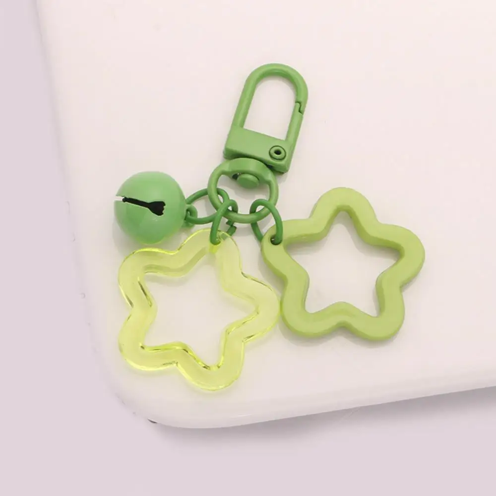 Gradient/Solid Color Star Charm Keychain Cute Pendant Car Keyring Backpack Decoration Fashion Bag Charm Jewelry Gift