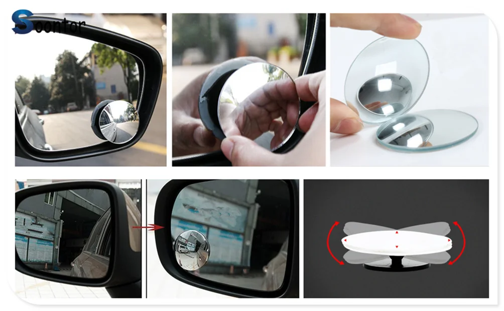 Car rear view blind spot mirror wide angle lens For Opel Astra g/gtc/j/h Corsa Antara Meriva Zafira Insignia Mokka Any Car