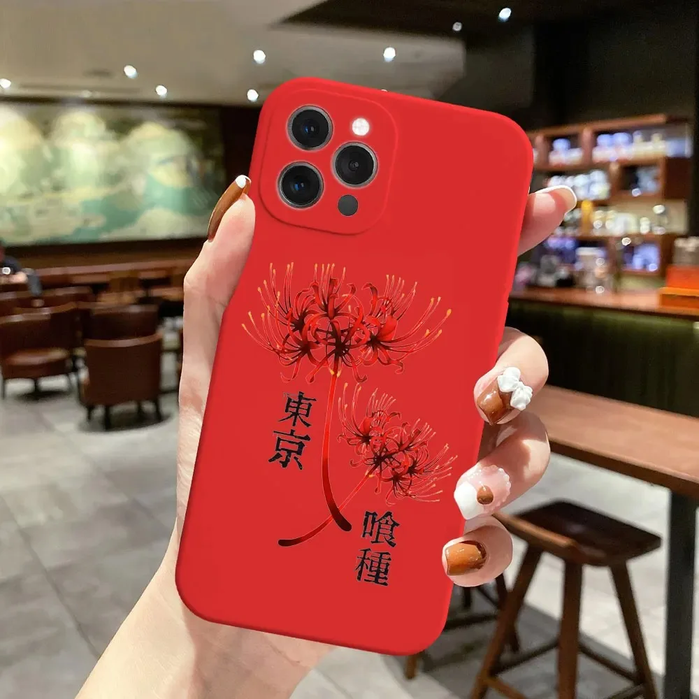 Custodia per telefono Anime Tokyo Ghoul per iPhone 15 Pro Max custodie iPhone 14 13 12 11 Pro XS Max XR X 7 8 Plus custodia morbida in TPU