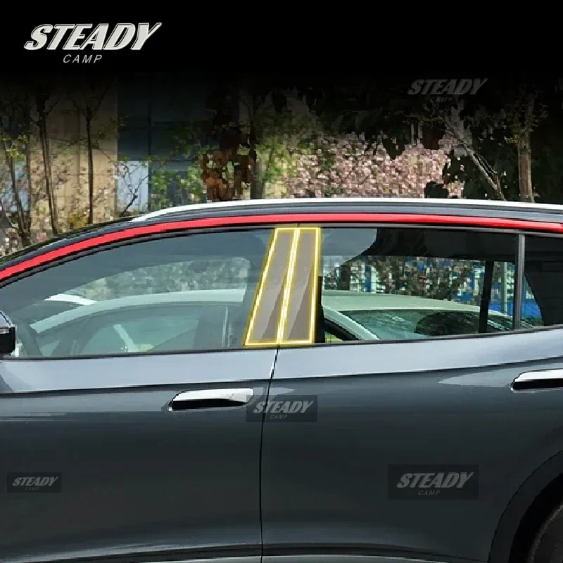 

Pre cutting Car Exterior Body B C Window pillar PPF paint protection film TPU scratch film For Volkswagen ID.4 X 2022-2024