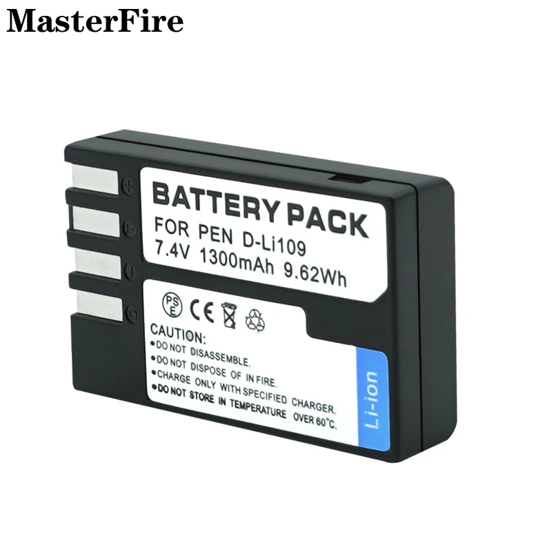 D-LI109 DLI109 1300mah 7.4V Akumulator do aparatu Pentax K-30 K30 K-50 K50 K-70 K70 K-500 K500 K-R KR K-S2 KS2 K-S1 KS1 Akumulatory