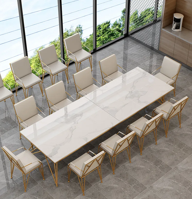 

office meeting guests to negotiate strip long table training table