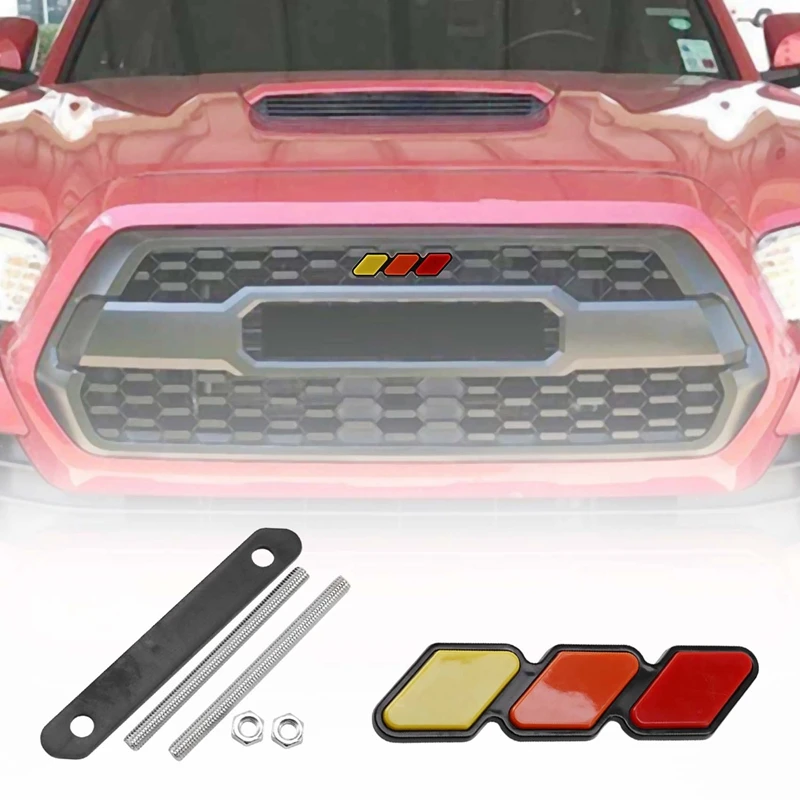 Tri-Color Front Grille Badge Emblem for Toyota Tacoma 4Runner Highlander RAV4