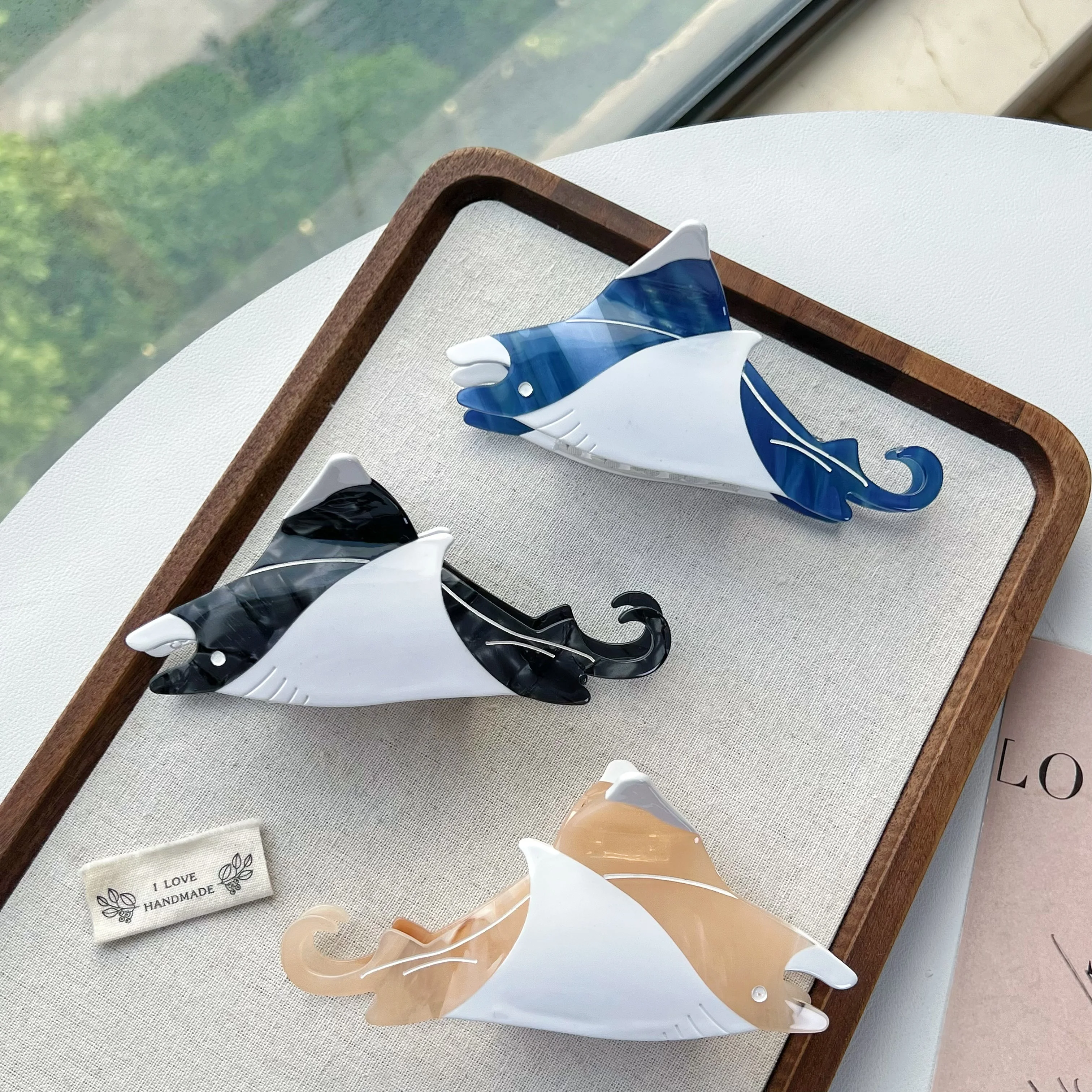 Заколки для волос с когтями морской жизни. Уникальный и повседневный летний семейный стиль. Ацетат, ручная работа. Высокое качество. Мода - модно.