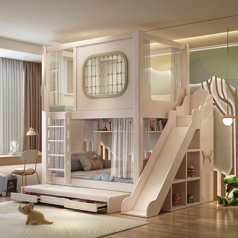 

Children's tree house bunk beds Bunk beds Siblings do not disturb beds Do not interfere with each other Double bed High