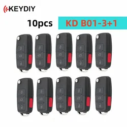 10pcs KEYDIY B01-3+1 Universal Remote Key 3 Buttons KD Car Remote Key for KD900/KD MINI/KD-X2 Key Programmer