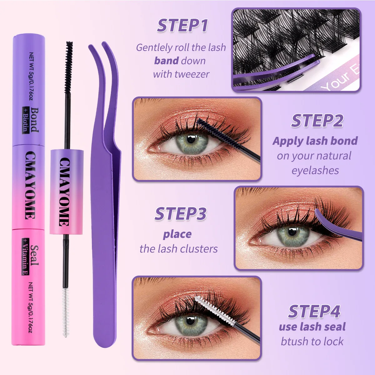 DIY Single Tufted False Eyelashes Naturally Thick And Mixed Segmented 10-16m Eyelashes