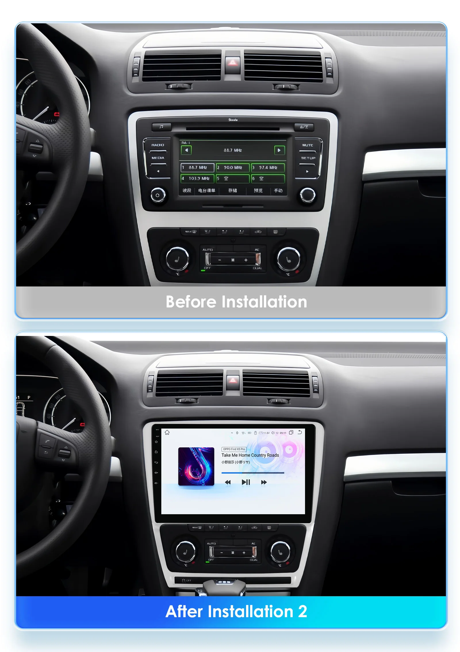 Hizpo 7862 Autoradio für Skoda Octavia 2 2008–2013 GPS Smart Intelligent Systems Autoradio Wireless CarPlay Android Auto WIFI 4G – Detail 9