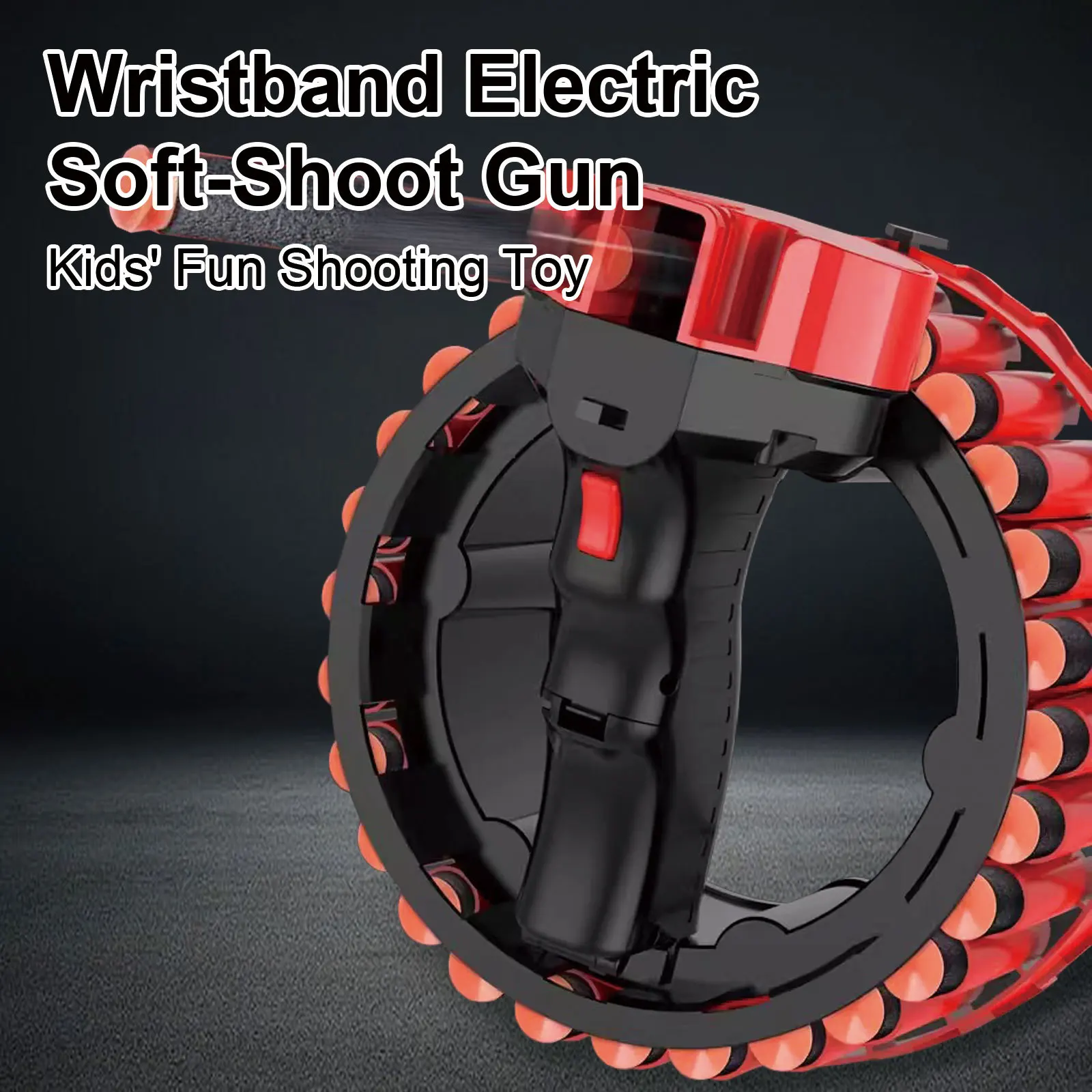 

Electric Wristband Soft Bullet Toy Gun - 28-Dart Rotating Drum, Competitive Shooting Game for Kids & Adults Outdoor Fun