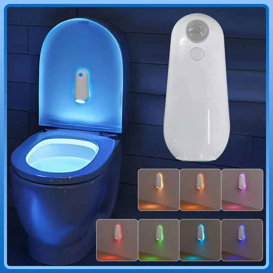 

Rechargeable Motion Sensor RGB Toilet Lamp LED Night Light Footlight For Bedroom Corridor Stairs Cabinet Bathroom Backlights