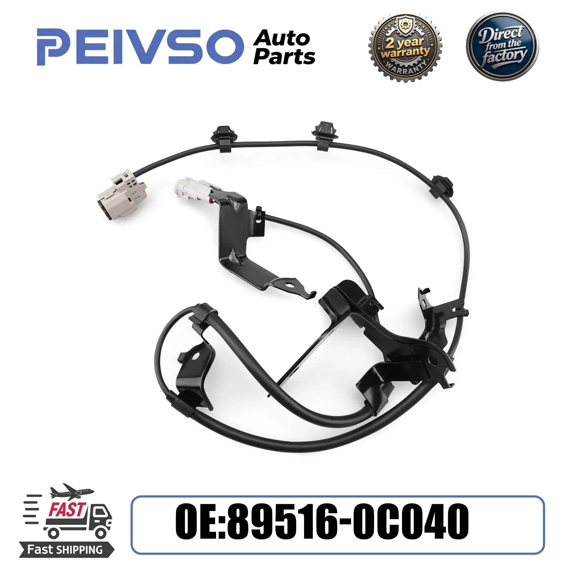 PEIVSO 89516-0C040 Sensor de Velocidad de Rueda ABS Delantero Derecho de Alta Calidad para Toyota Tundra 2007-2019 Sequoia 2008-2019