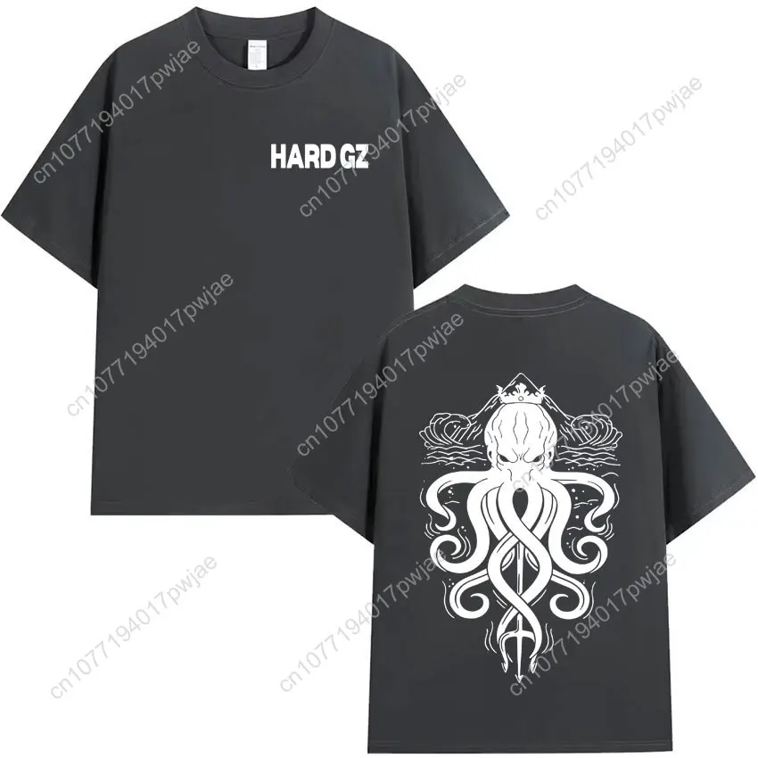 HARD GZ Cartoon Manga 2025 Merch Tee Shirt Heren Hip Hop Hoge Kwaliteit Korte Mouw T-shirts Tij Oversized T-shirt Top streetwear
