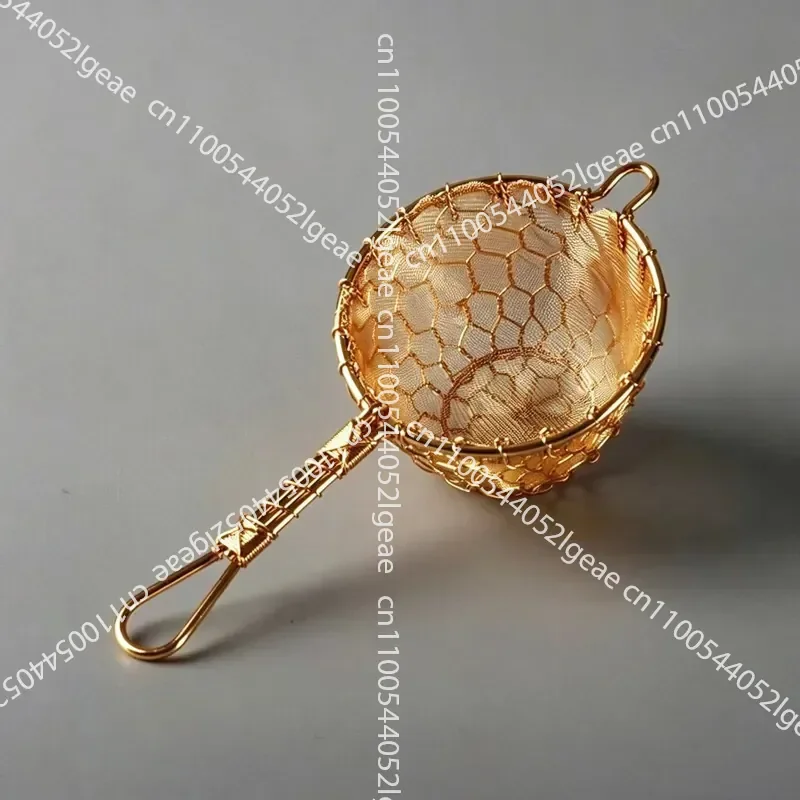 Tea Leak Pure Copper Tea Filter Pure Hand-woven Gold Mesh Silver Tea Set Accessories