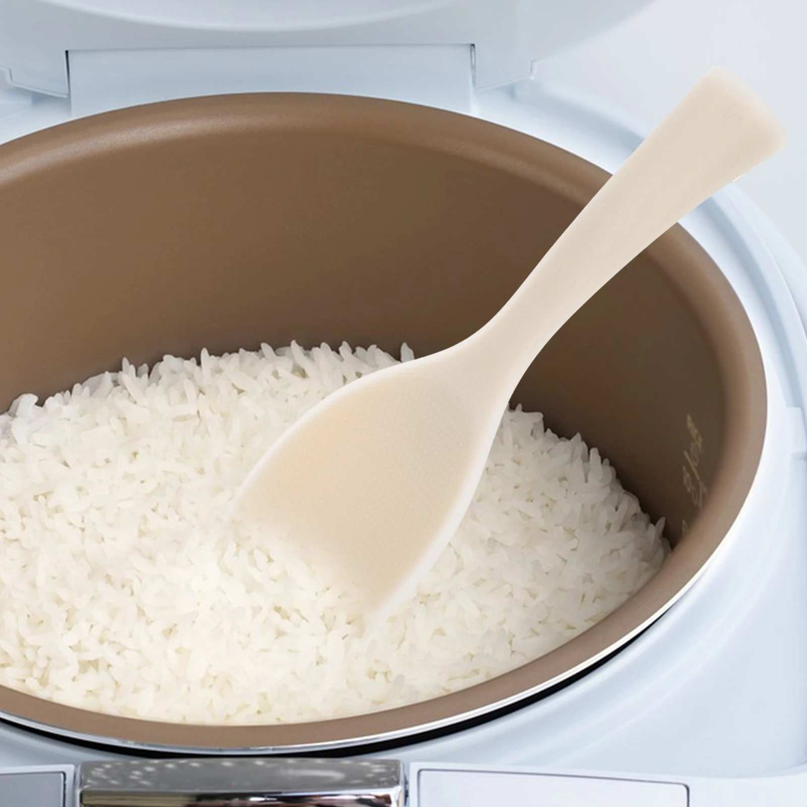 

Silicone Rice Spoon Ergonomic Non Stick Standing Design Easy Clean Kitchen Scoop For Home Restaurant Hotel Use