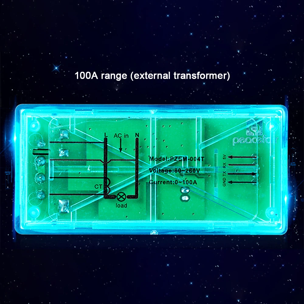 100A AC Multi-functional Voltage Current Test Module without Shell with Open Close CT Mainly Used to Measure AC Voltage Current