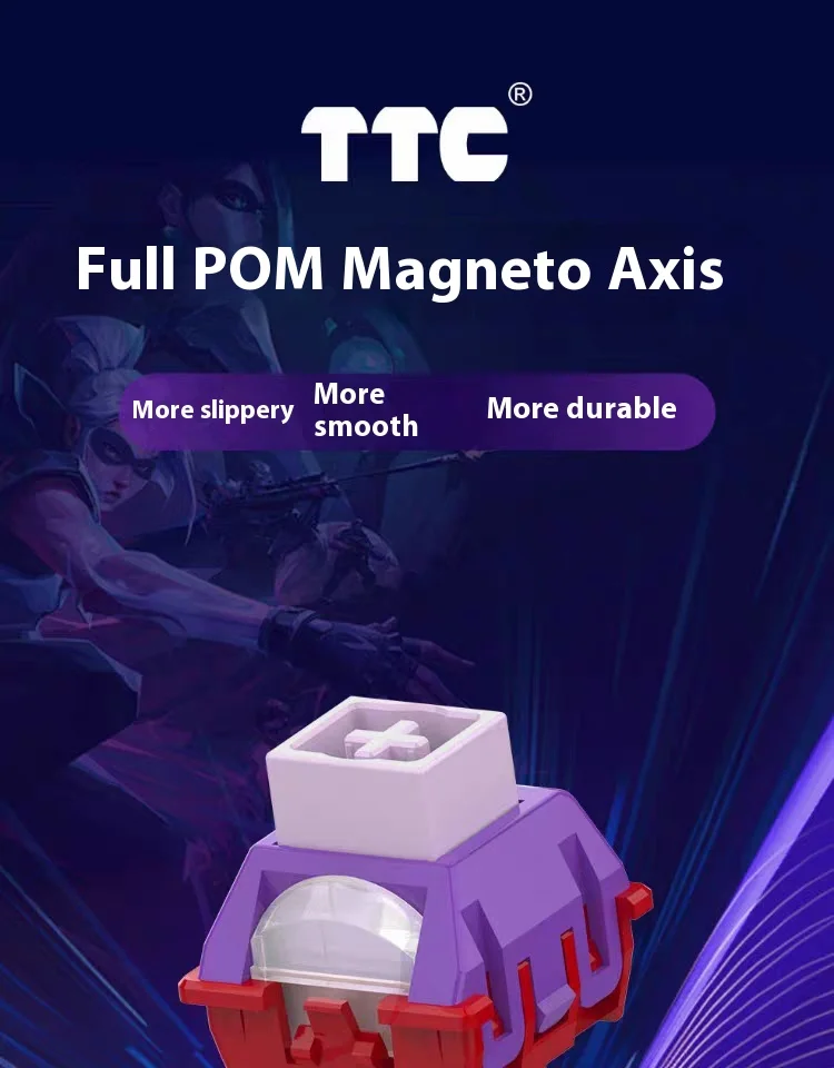 TTC Full POM Magneto Switch Made Of Excellent Self-Lubricating Material Silky Smooth Durable Feel Customized Magnetic Switch