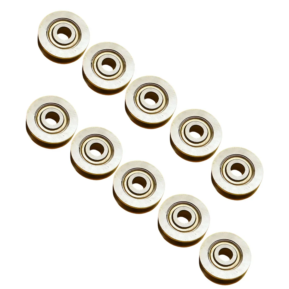 Photographic Equipment Track Pulley Bearing Round Bottom Bearing 3*12*4mm Sliding Rollers Carbon Steel Material