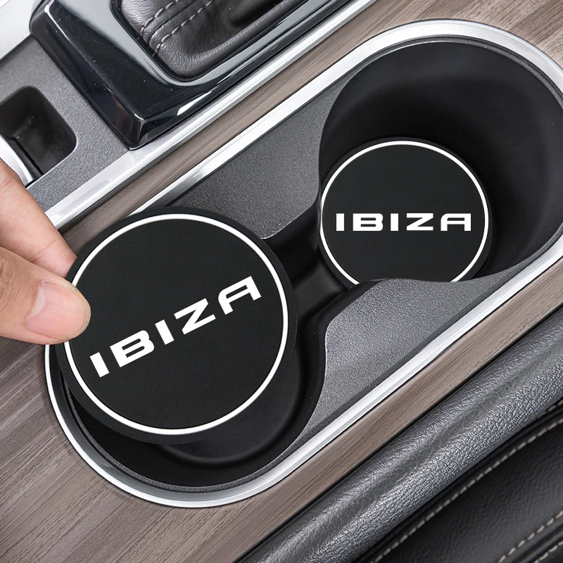 Posavasos de Gel de sílice para coche, almohadilla antideslizante, accesorios de posavasos de silicona para Ibiza LOGO 6L MK4 FR Line TSI TDI, 2 uds.