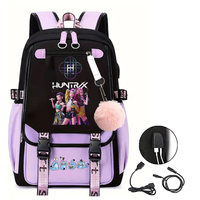 Students School Backpack Anime KPop Demon Hunters Fashion Bagpack 2025 Hot Movie Print Backpack for Girl Boy Laptop Usb Port Bag