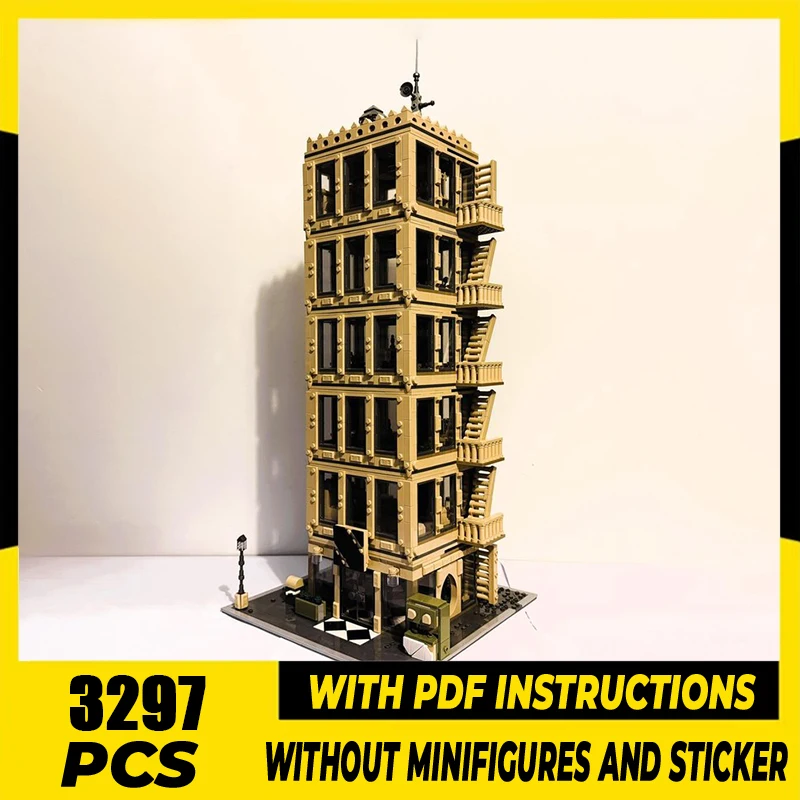 

Модель City Street View Moc, строительные блоки, ежедневные новости, модель башни, технологические кирпичи, сборка «сделай сам», праздничные строительные игрушки, подарки