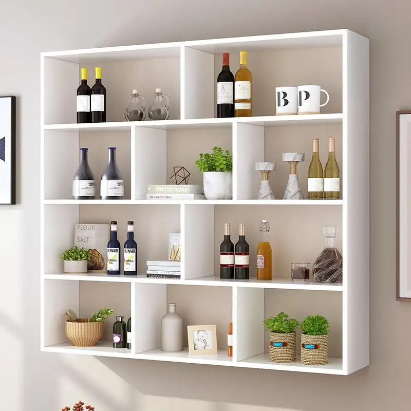 Estante de pared para comedor, estante para vino para el hogar, estantes para muebles de Bar, estante colgante para vino, estante creativo multicapa, gabinete de vino moderno