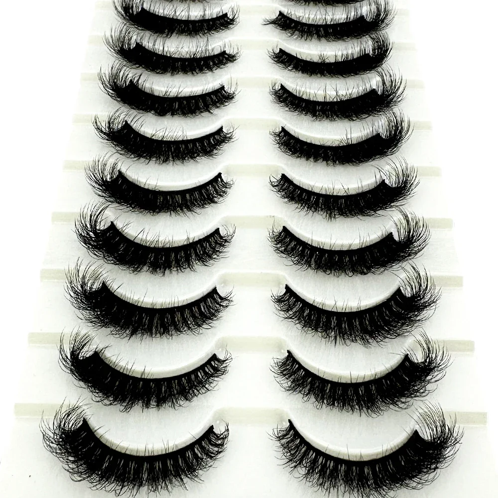 Nuove ciglia 10 paia ciglia finte corte naturali 8D ciglia di visone estensioni ciglia finte finte cils trucco all'ingrosso