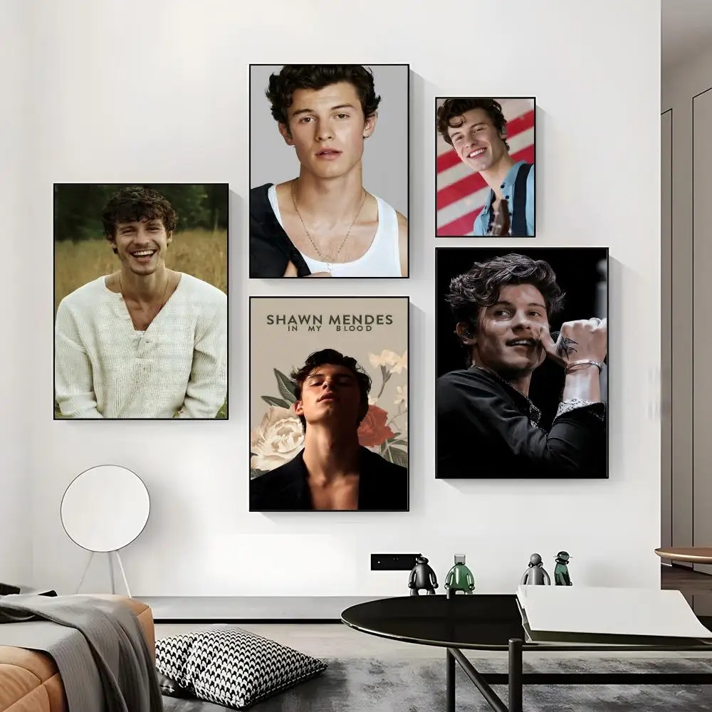 S-Shawn Mendes SINGER Poster HD Paper Print Home Living Room Bedroom Entrance Bar Cafe Art Painting Decoration