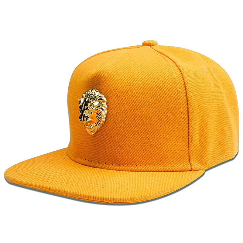 Men Women Summer Sport Sunscreen Hip Hop Punk Adjustable Cotton Flat Hat Rivet Lion Head Skull SunShade Baseball Cap P53