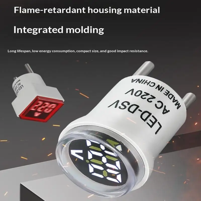 LED Digital AC Voltmeter Indicator EU Plug 50-500V Voltage Gauge for DIY Electrical Project Home Renovation Use