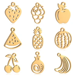 5Pcs Apple/Strawberry/Cherry/Grape Charms for Jewelry Making Finding Fashion DIY Bracelet Earring Necklace Handmade Accessories