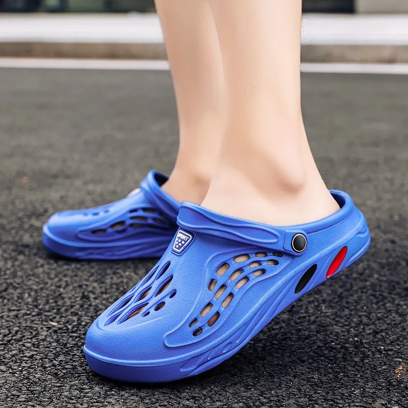 2024 Women Shoes Beach Slippers Unisex Hollow Out Casual Couple Beach Clogs Sandal Flip Flops Shoes Non-slide Mens Slippers