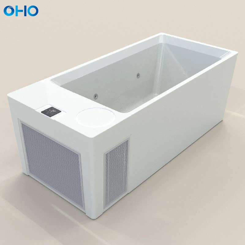 OHO Modern Luxury Rectangular Acrylic Cold For Tub With Eco-Friendly Design And Water Chiller For Home & Gym Sports Recovery