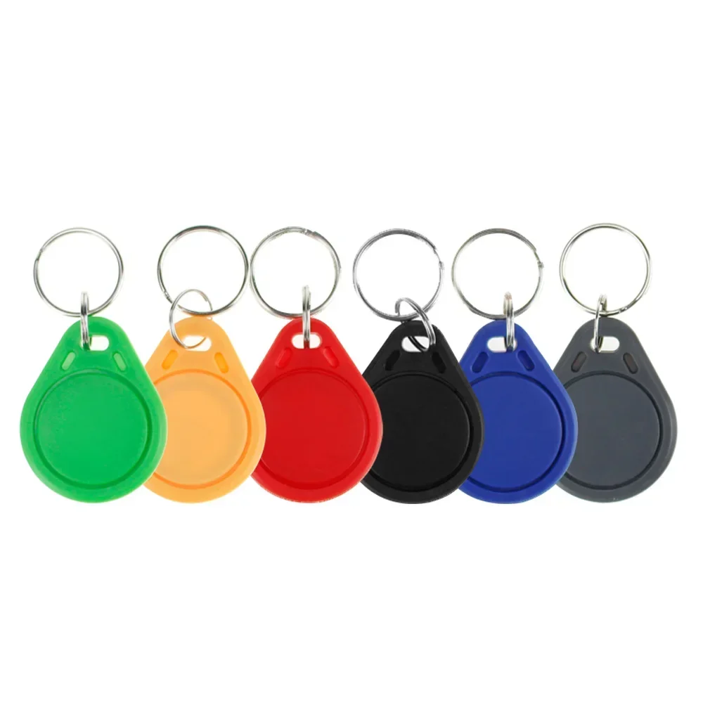 10Pcs RFID Keytags Mifare 13.56MHz 14443A M1 S50 Small Smart IC Key Ring Tag Keyfob Token Nfc Access Control Keycard