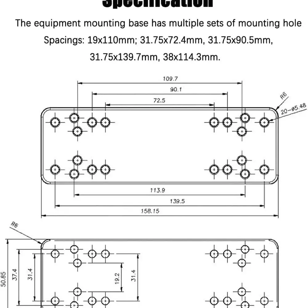 Kayak Fish Finder Mount with Lock, Aluminum Fish Finder Swing Mount with Rectangular Plate Boat Marine Electronics Mounts Compat