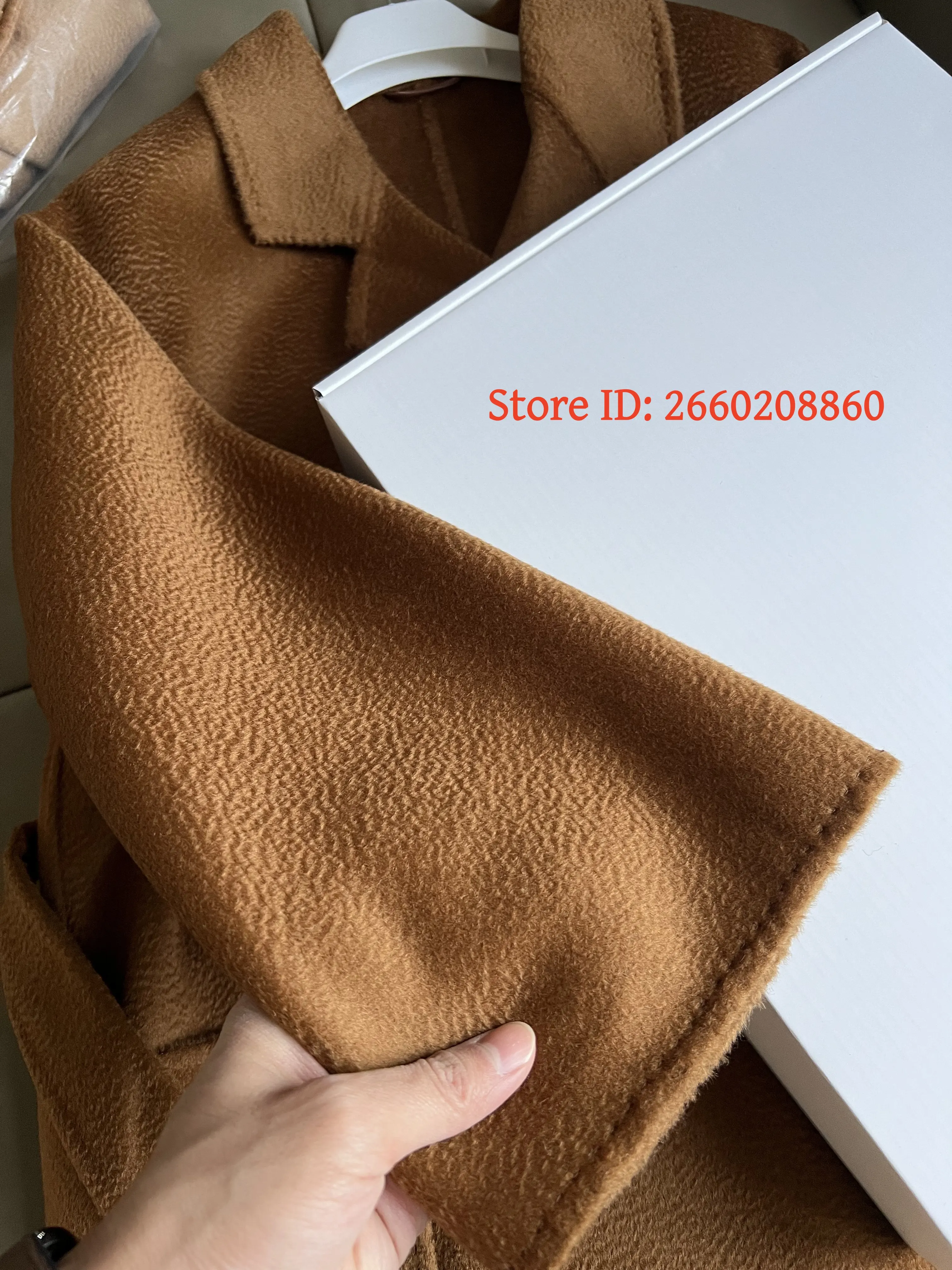 SPECIAL OFFER Cashmere Coat Female Winter Mid-Length Corrugated Coat Black Wool Coat Woman Autumn New Casual Fashion Beige Coat