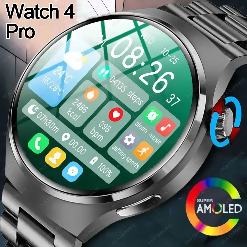 For Huawei GT4 PRO Smart Watch Men Watch 4 Pro AMOLED Bluetooth Call GPS Tracker ECG Monitor IP68 Waterproof SmartWatch 2024 New