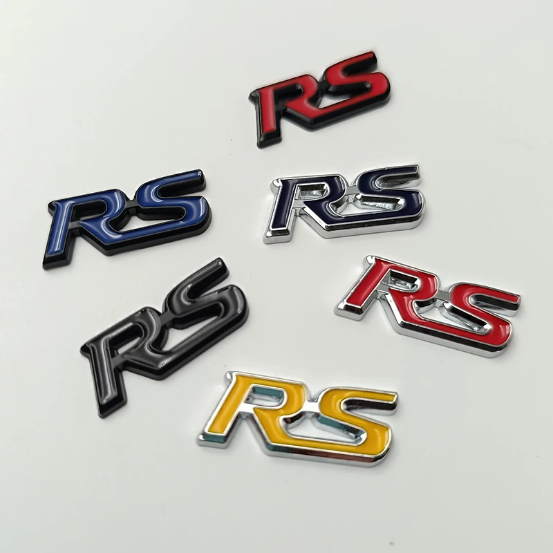 3d Metal RS Logo Badge Decal Car Steering Wheel Emblem For For Honda RS FIT Jazz Civic HRV Jade Front RS Emblem Car Acceessories image 6