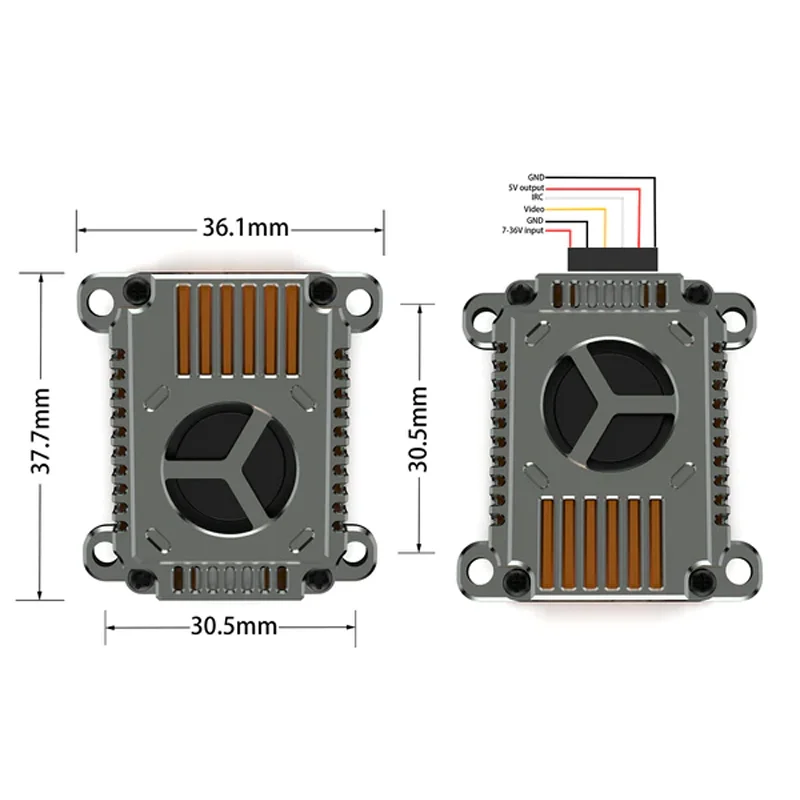 5.8G 3W FPV VTX 5.8G Wireless Drone Video Transmitter and Receiver Long Range Transmission 25mW/1000mW/2000mW/3000mW Adjustable