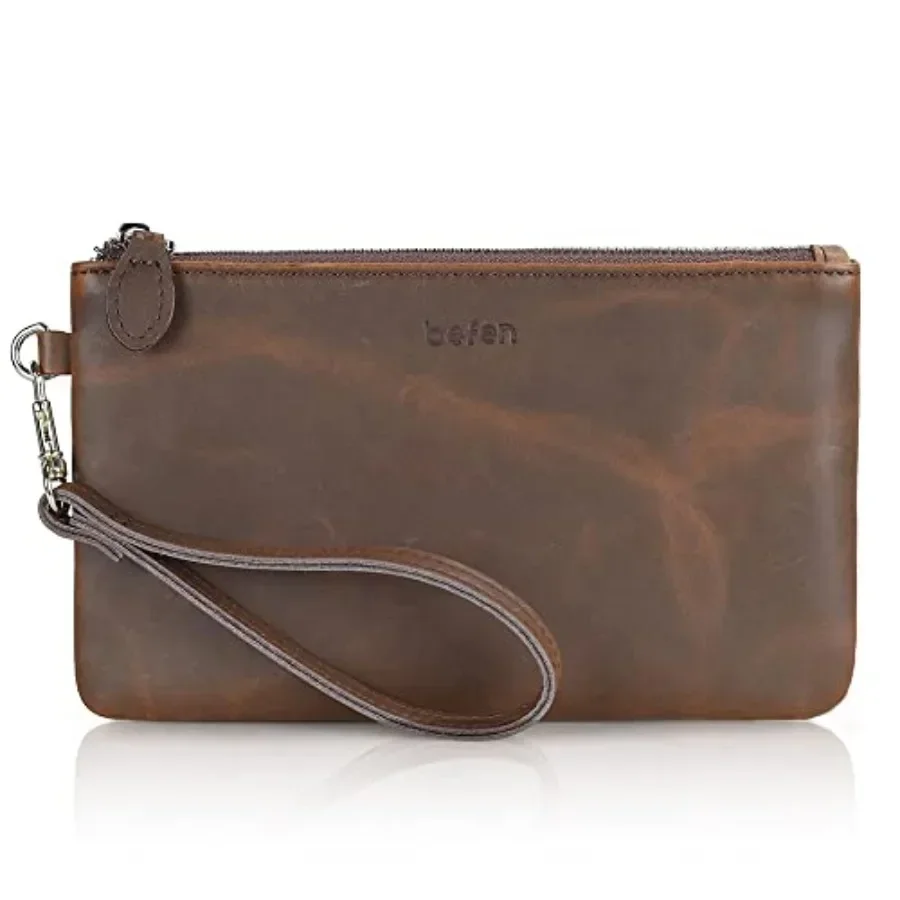 

Genuine Leather Wristlet Clutch RFID Blocking Bag Cell Phone Wallet Purse Wristlet Wallet Purses and Handbags for Women
